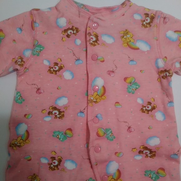 **SOLD** CARE BEARS Sleeper Jammies 3 months PINK - Picture 2 of 6